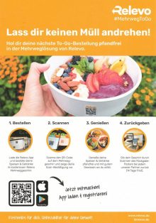 Aushang zu #MehrwegToGo im MAYKEL´S
